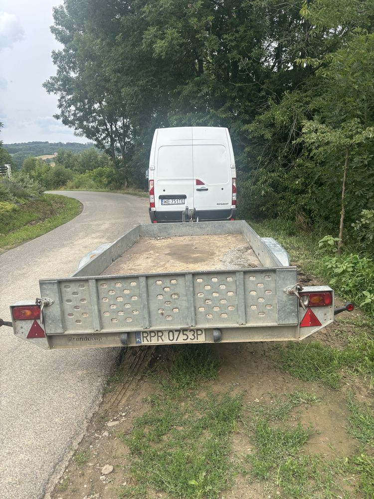 Przyczepa, laweta uchyla, najazdowa pod koparke itp Brenderup T2500