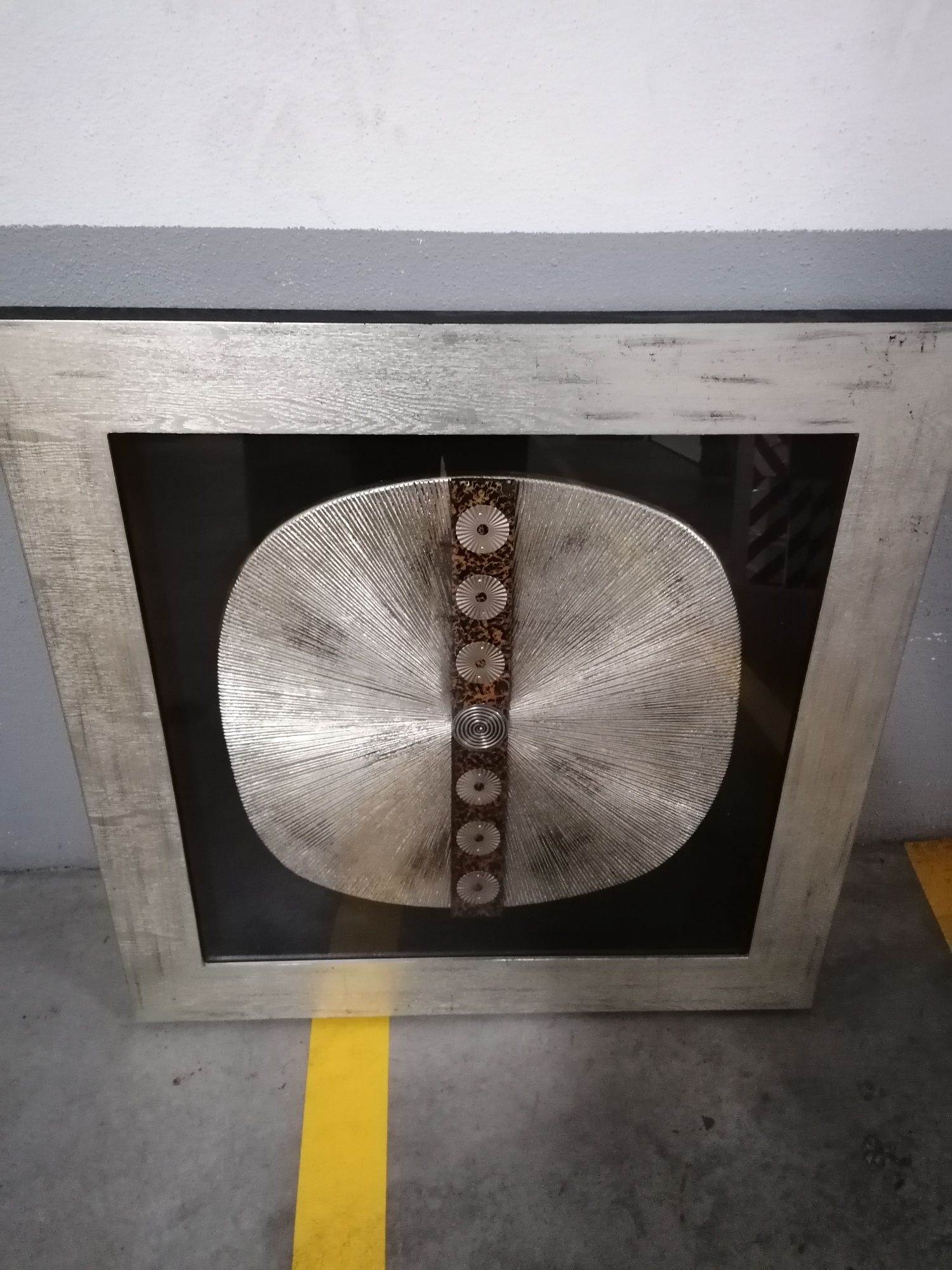 Quadro moldura prateada