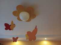 Lampa do pokoju dziecięcego kwiatek, motyle plafon