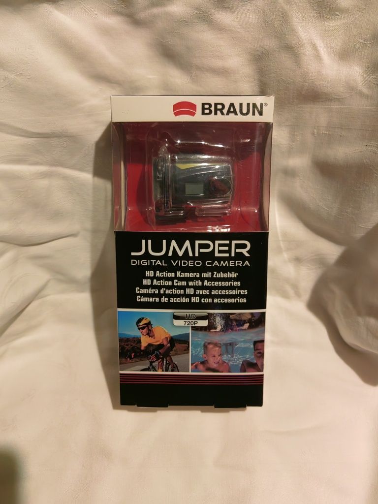 Kamera sportowa Braun jumper wodoodporna uchwyt kask kierownice