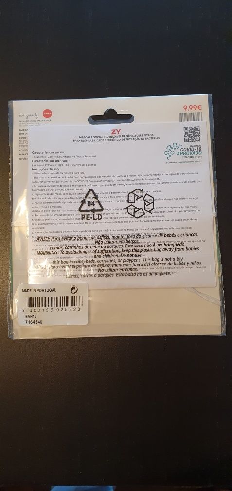 ZIPPY Máscaras para criança Certificadas para Covid-19