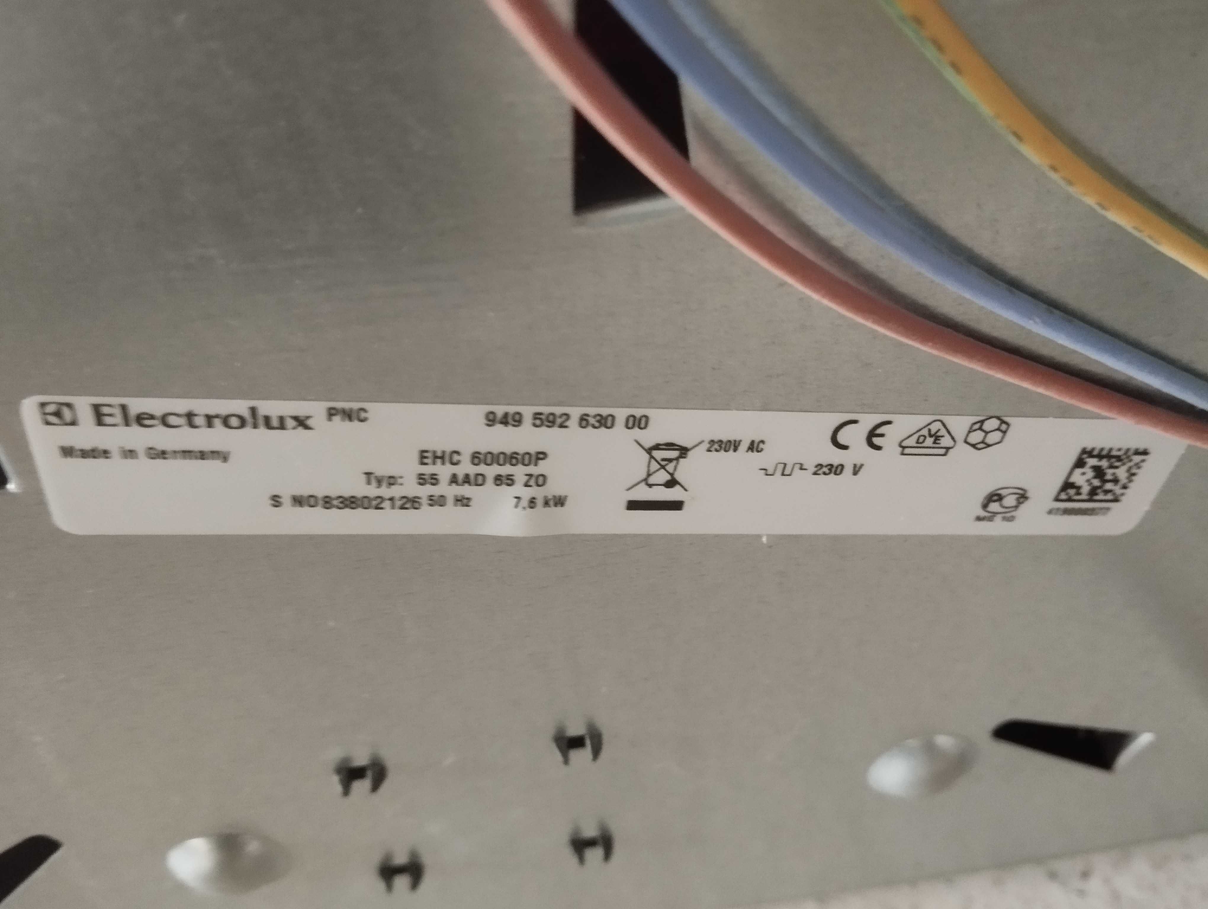 Płyta ceramiczna Electrolux EHC 60060P - na części zamienne