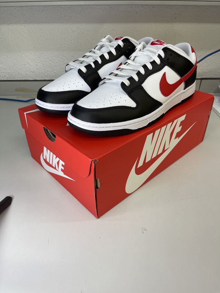 Nike Dunk Low Red Swoosh Panda (45)