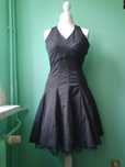 Karen Millen vintage 90s gotycka sukienka rozkloszowana princess hem