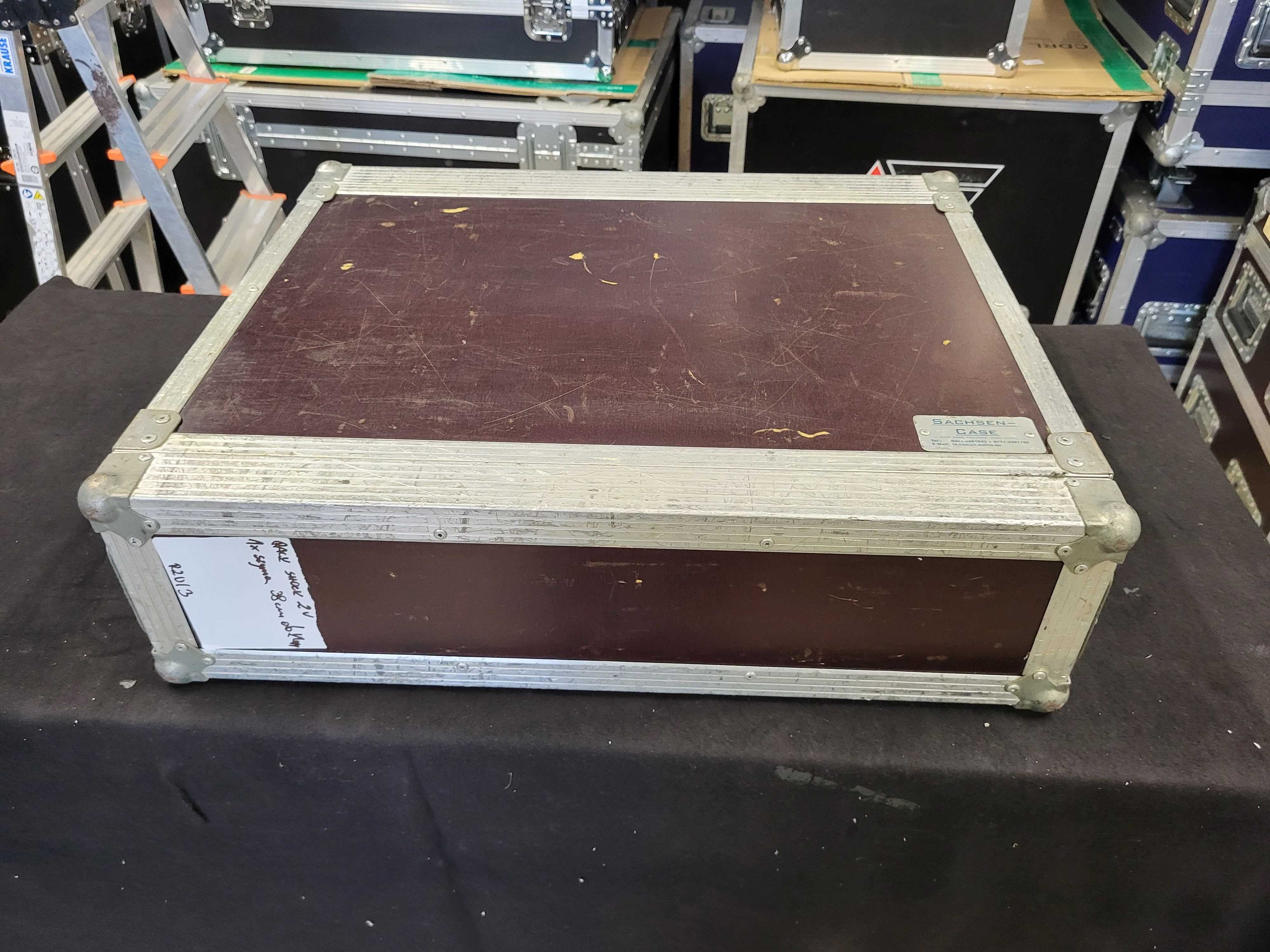 RACK 2U antywstrząsowy, 1x szyna - 38cm do klapy double door / FAKTURA
