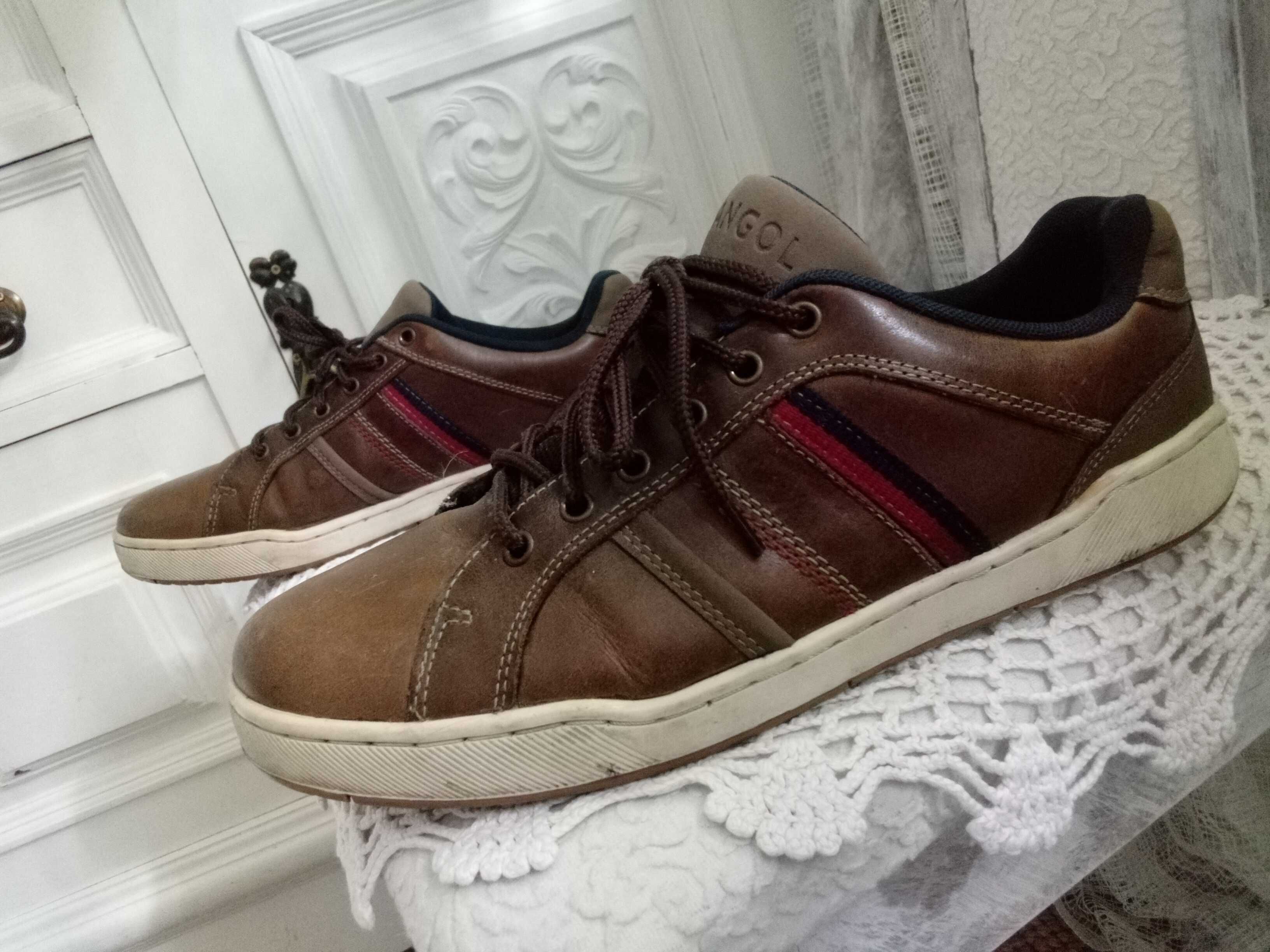 Skórzane sneakersy kangol buty sportowe męskie Adidasy eleganckie 41