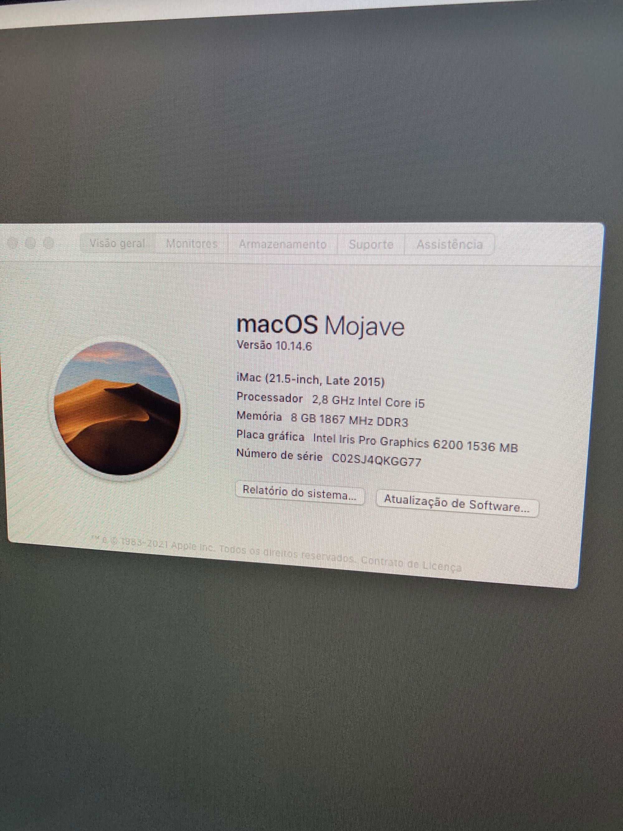 Apple iMac 21.5'' Late 2015