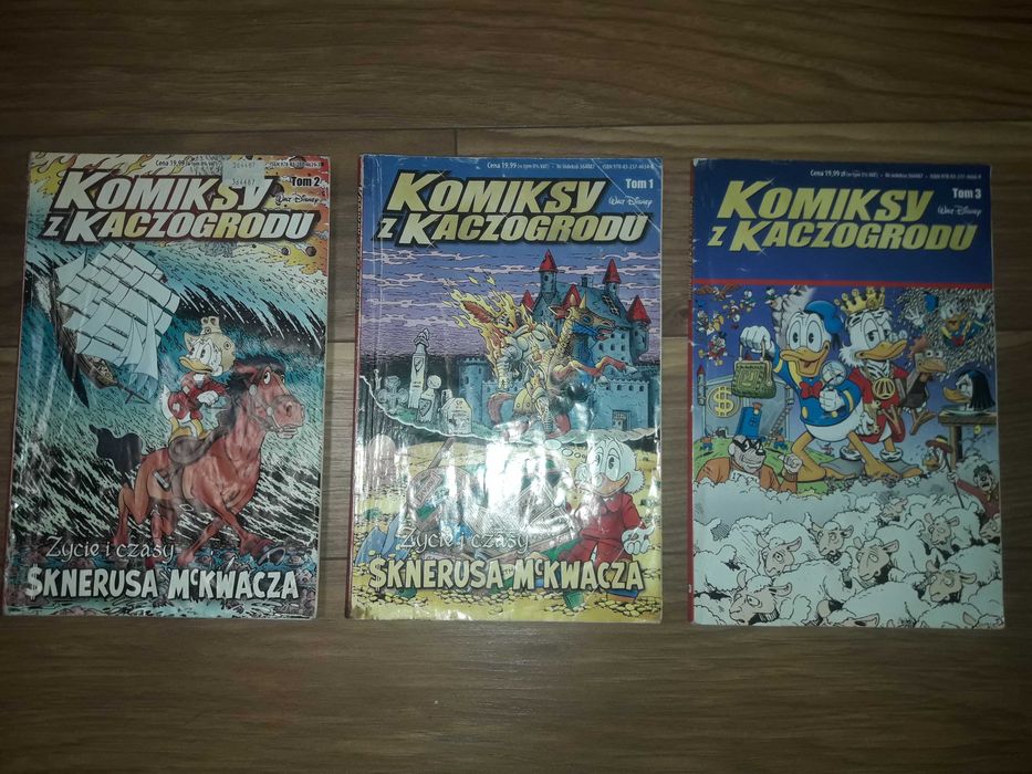 Komiksy z Kaczogrodu. Tom I, II, III. Życie i czasy Sknerusa McKwacza