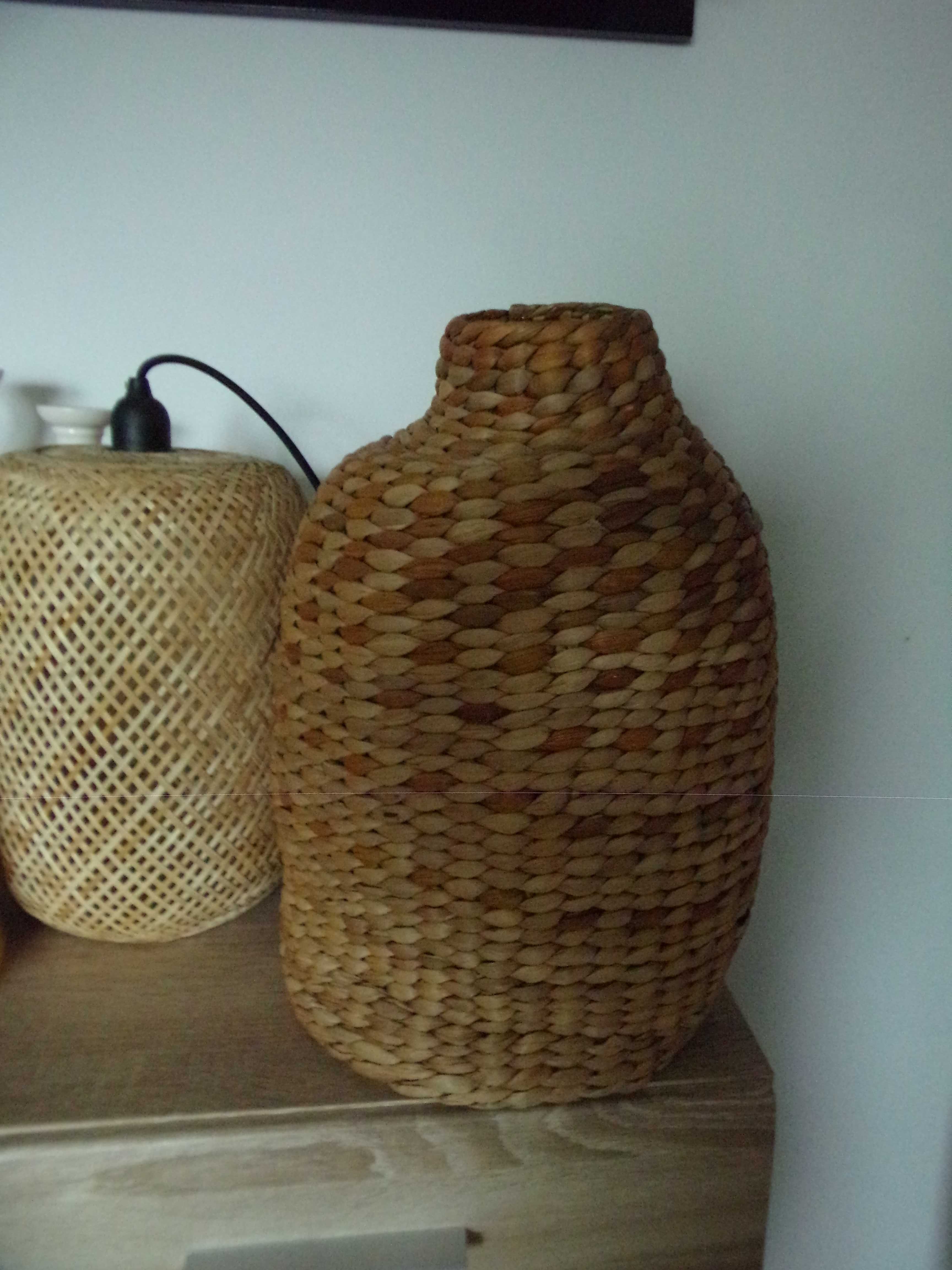 Ikea lampa Bambus wazon Jassa rattan trawa morska boho bohemien Bali