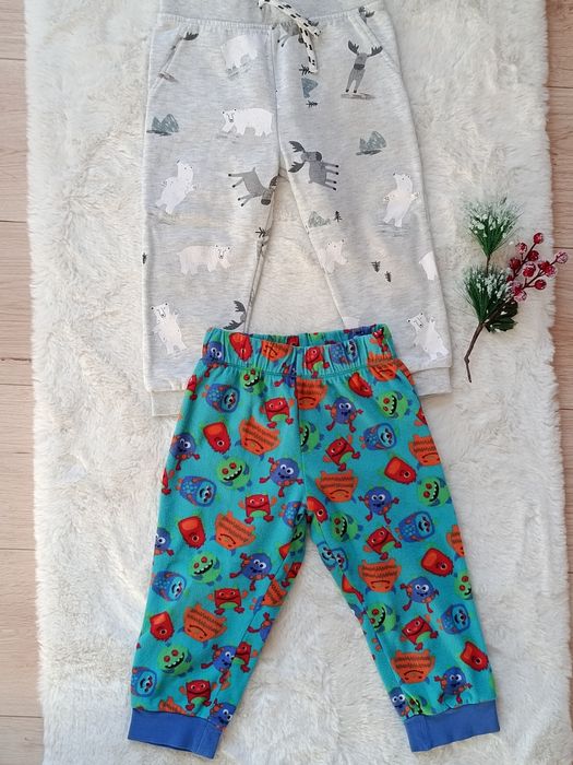 Ciepłe spodnie zimowe chłopięce spodnie ocieplane rozmiar 98