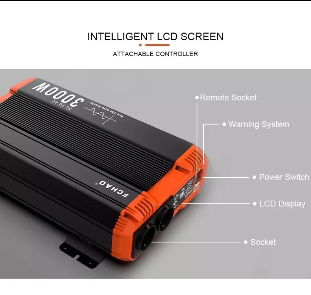 інвертор FCHAO 3000w / 6000w 24v. Чистий сінус.