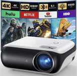 Mini projetor 4K, HAPPRUN 2025 Upgraded Projetor portátil 1080P