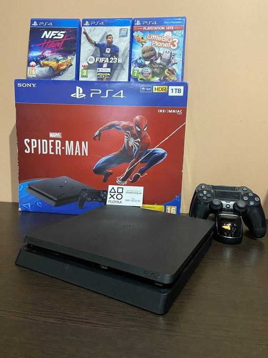 Магазин! Playstation 4 Slim  (1 или 2 джойстика) +Гарантия! 1TB!
