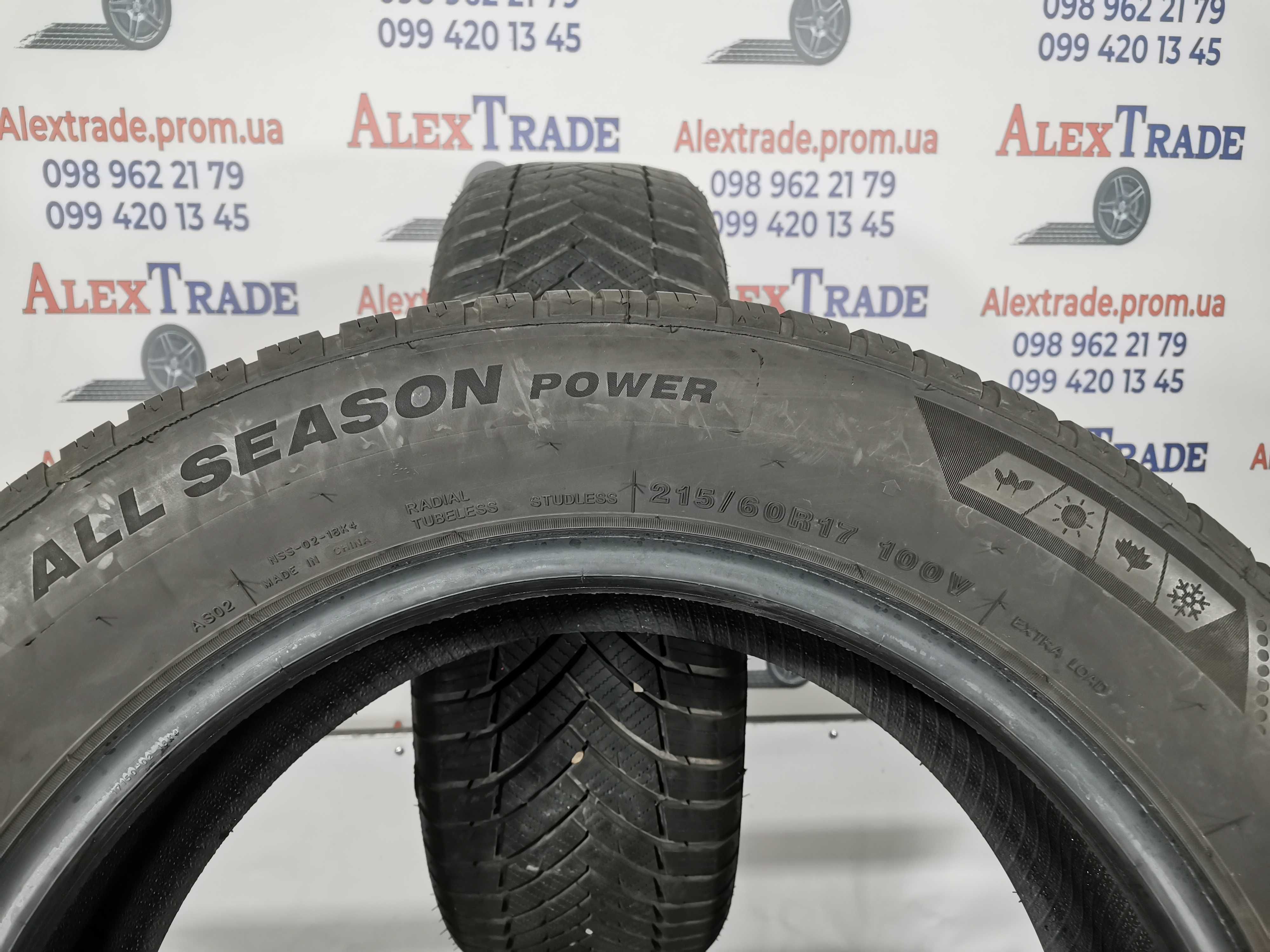 2 шт. 215/60 R17 Tristar All Season Power шини б/у, 2022 рік, 7 мм