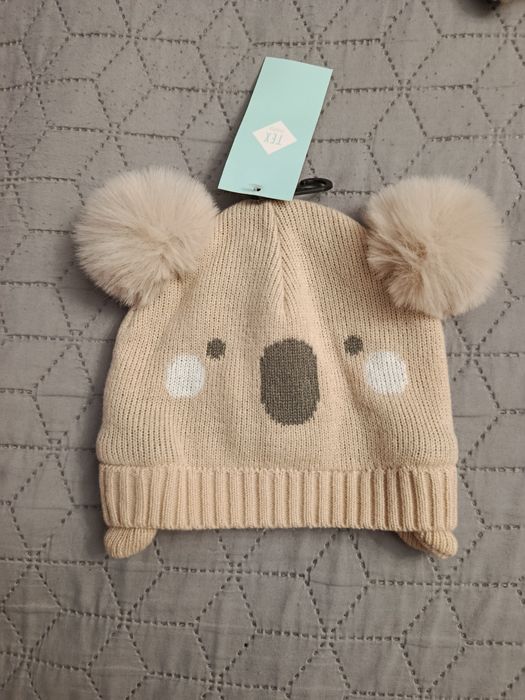 Ciepła czapka misiu TeX r. 6-12 m