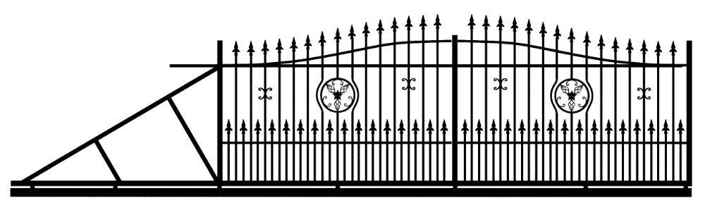 brama wjazdowa dwuskrzydłowa kuta STEFAN PLUS dostawa gratis