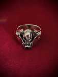 Srebrny sygnet „ Ghost Rider „ próba 925” z cyrkonią i onyksem