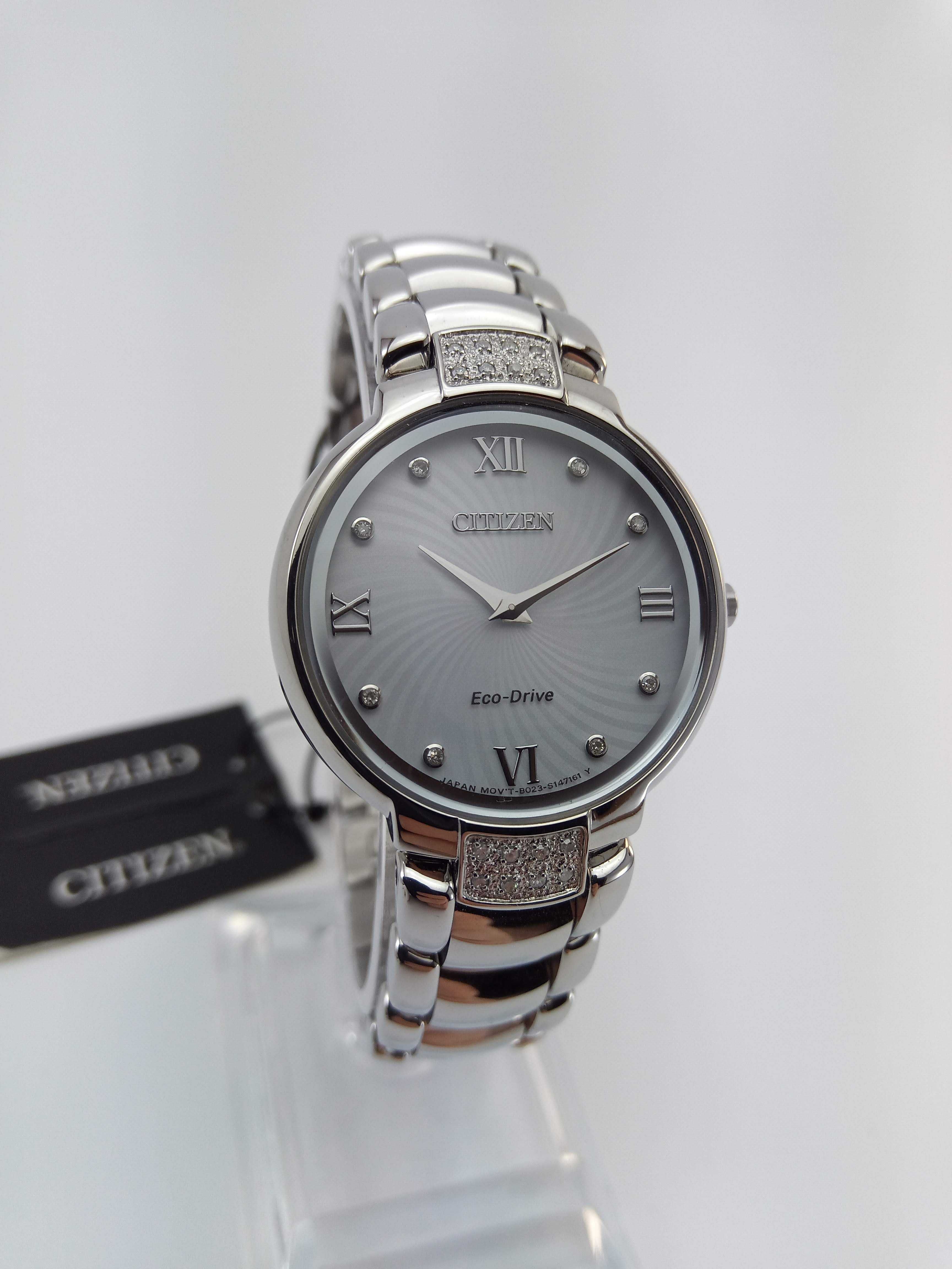 Восхитительные женские часы с бриллиантами Citizen Diamond EX1460-55A