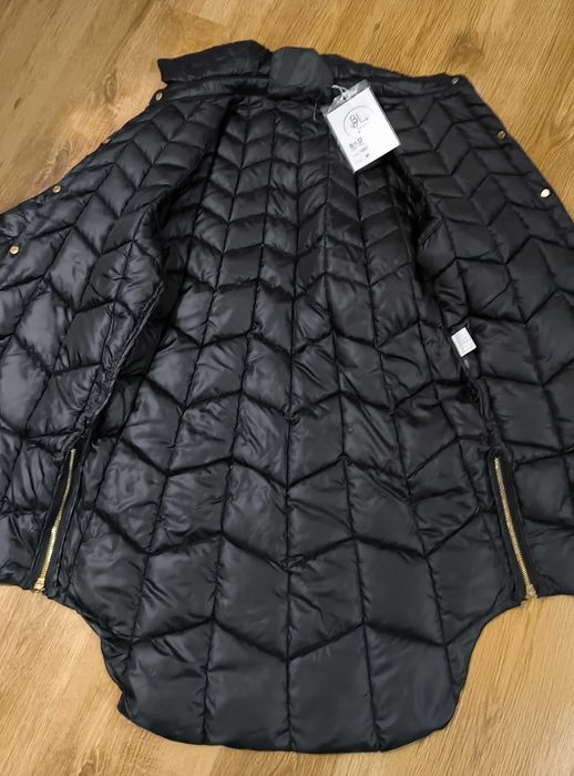 Czarna damska kurtka pikowana przejściowa nowa M