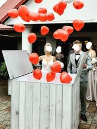 Skrzynia pudło na balony wesele