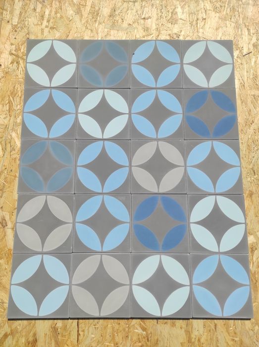 Kafle płytki ceramiczne 6,5m2  "Kółka z pieskiem", Purpura, impregnaty