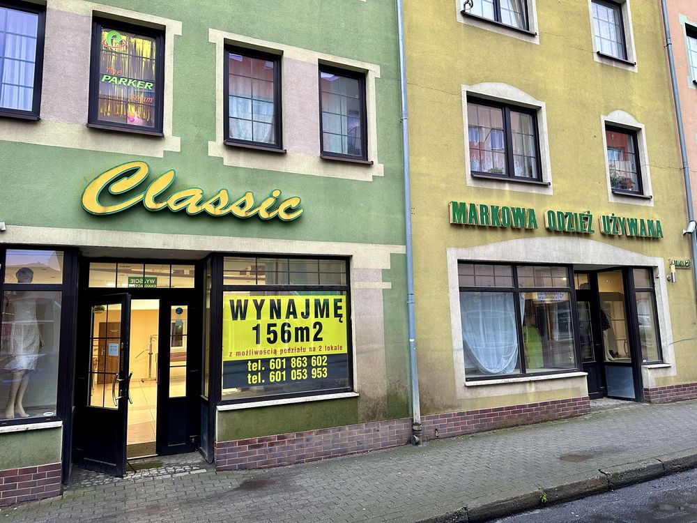 Wynajme sklep/ nieruchomosc 156m2 Zagan/klimatyzacja/centrum od zaraz