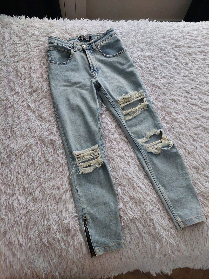 Podarte spodnie miss denim xs