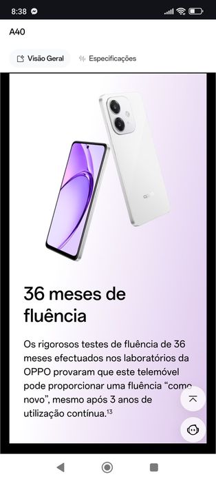 OPPO A40 c)novo factura e garantia certificado militar