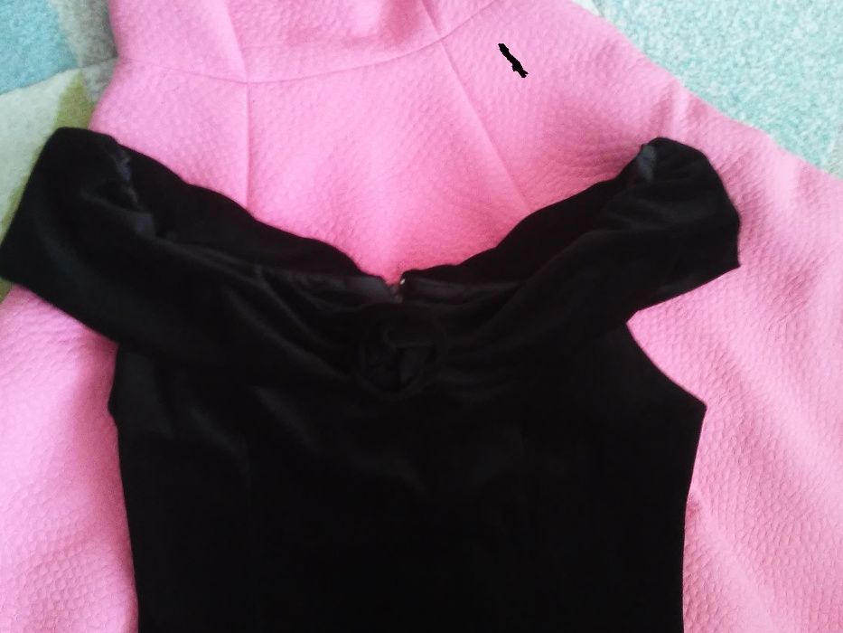 sukienka mała czarna ( welur-aksamit) bhs roz. M/L