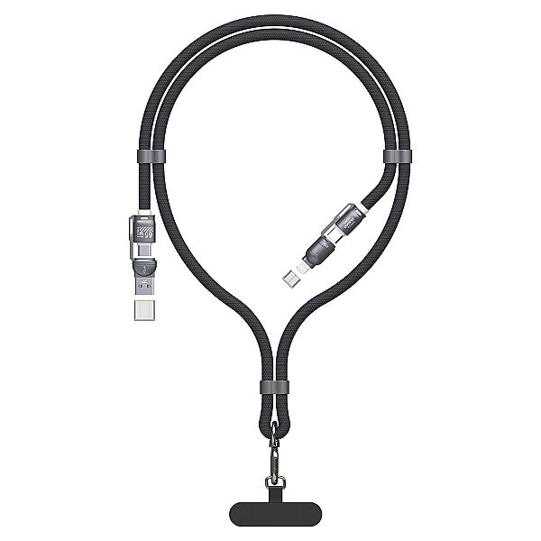 Kabel 4w1 / smycz Dudao L20MAX USB-A / USB-C / Lightning PD QC 65W 1.5