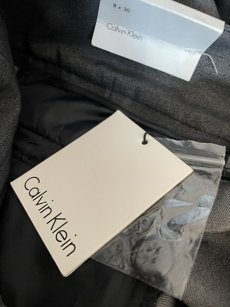 Spodnie Calvin Klein M L W32 L27 NOWE eleganckie damskie grafitowe