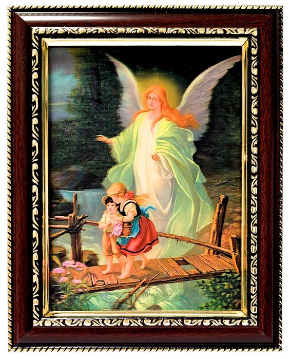 Anioł Stróż kładka - obrazek 3D 1070A