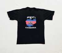 Vintage t-shirt Cambodia, rozmiar L, stan bardzo dobry