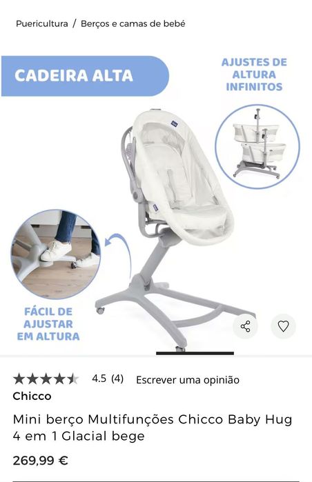 Chicco Baby Hug 4 Em 1 + Colchão Ecos Kid