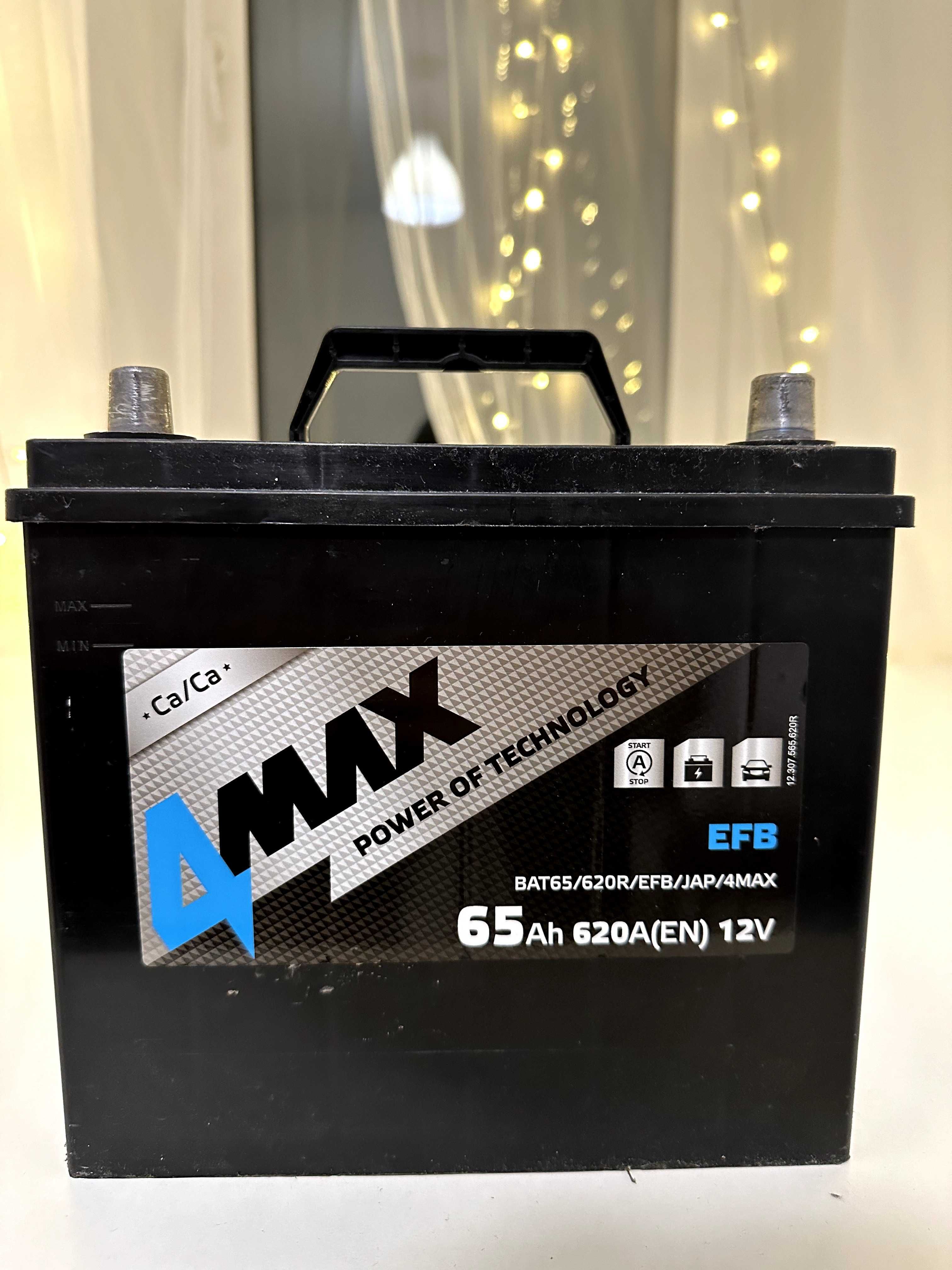 Акумулятор 4Max EFB 65Ah 620A(EN) (R+) 12v