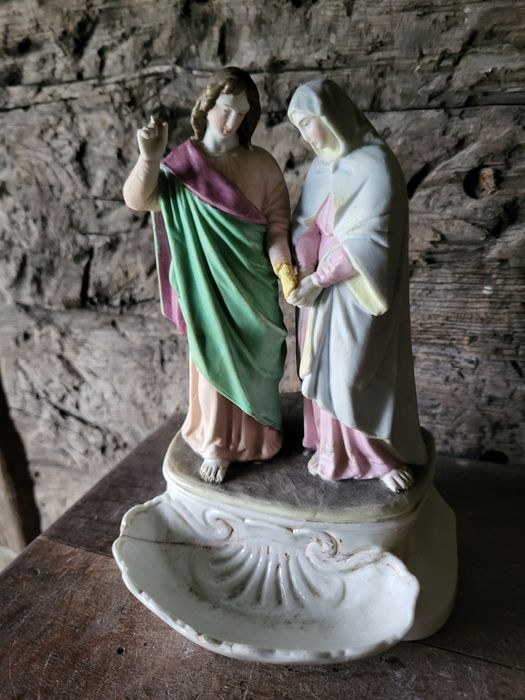 Stara kropielnica Maryja I Święty Jan porcelana Andenne