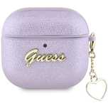 Etui Guess Metallic Script Charm Do      Airpods 4 Fioletowy