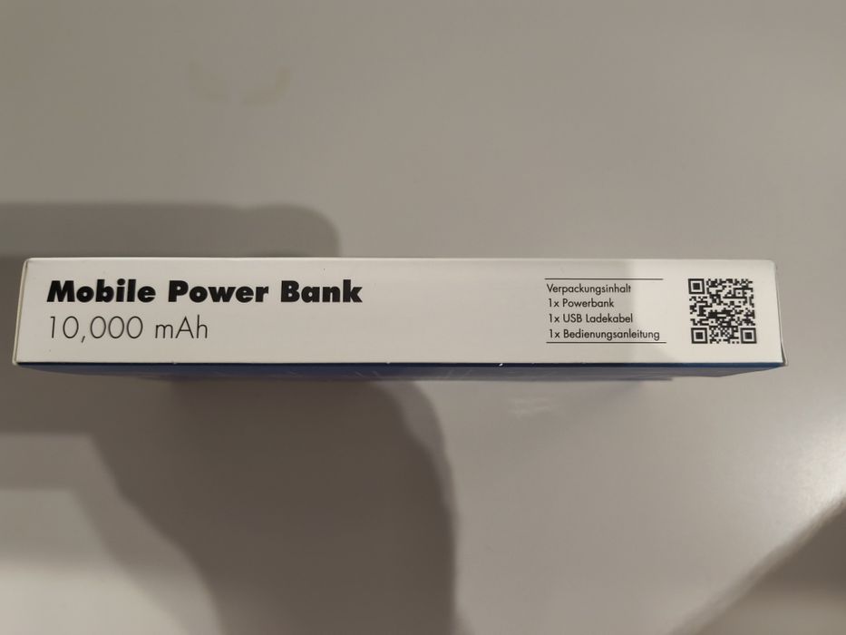 Power bank 10000 mAh, 2x USB-A, USB-C, з функцією швидкої зарядки, чор