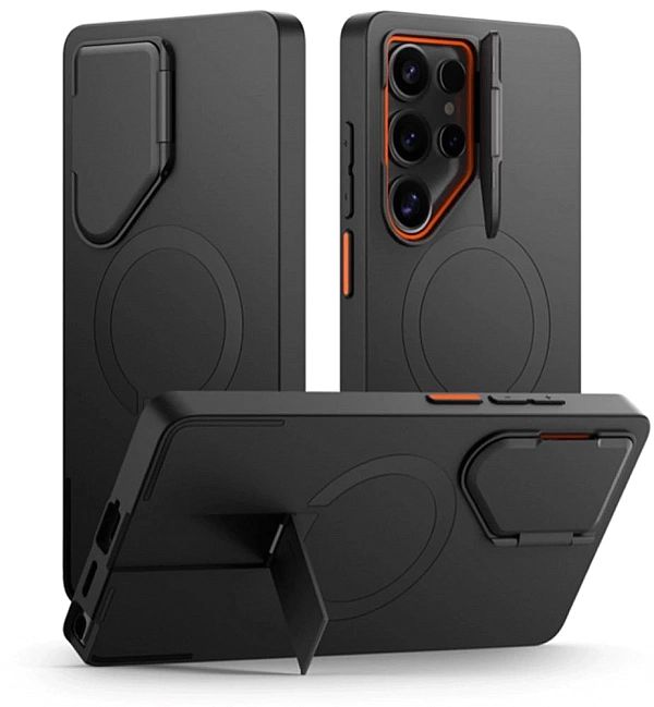 Tech Protect Kevlar Aura Magsafe Galaxy S25 Ultra Black/Orange