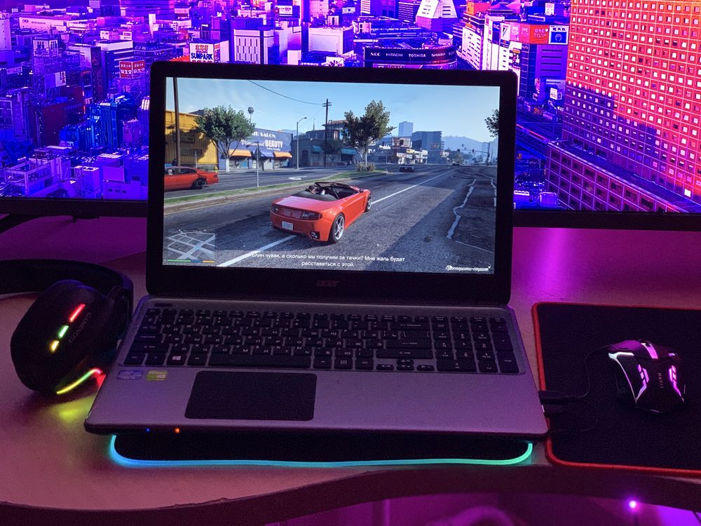 *Игровой ноутбук как новый  Acer +игровой комплект