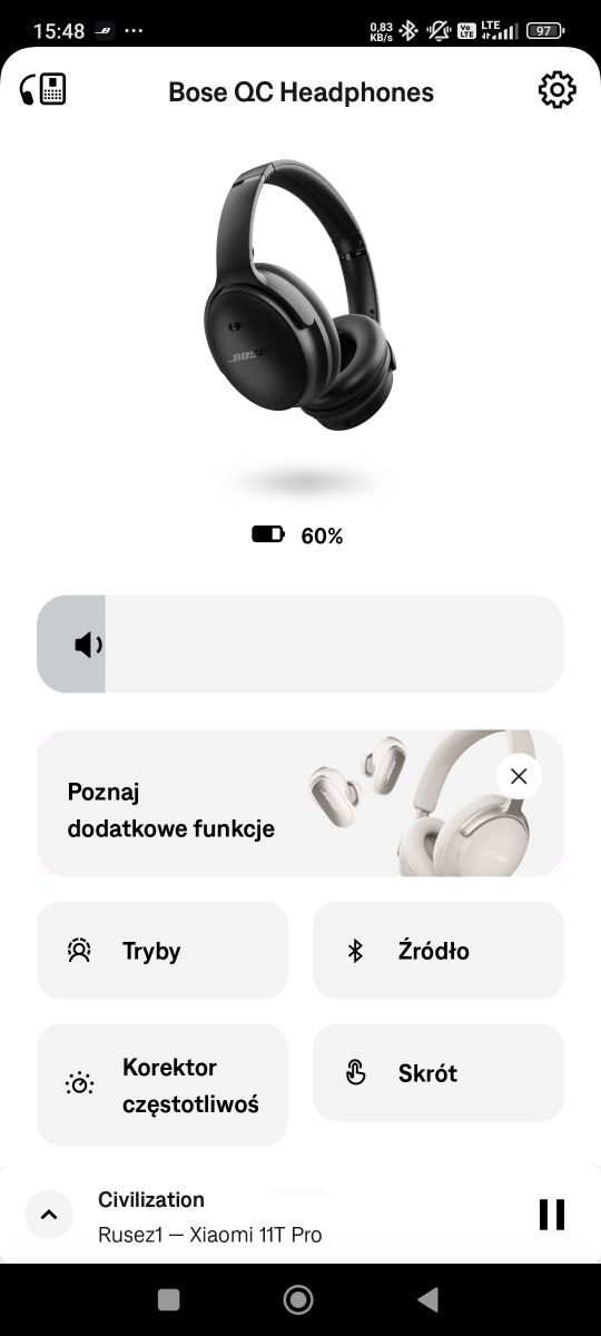 Bose QuietComfort SC Heaphones słuchawki bezprzewodowe ANC Bluetooth