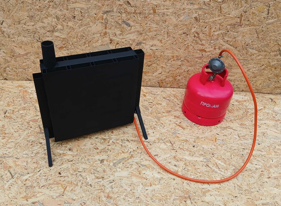 Газовий обігрівач, працює без електрики, без АКБ. Буржуйка .2.5кВт