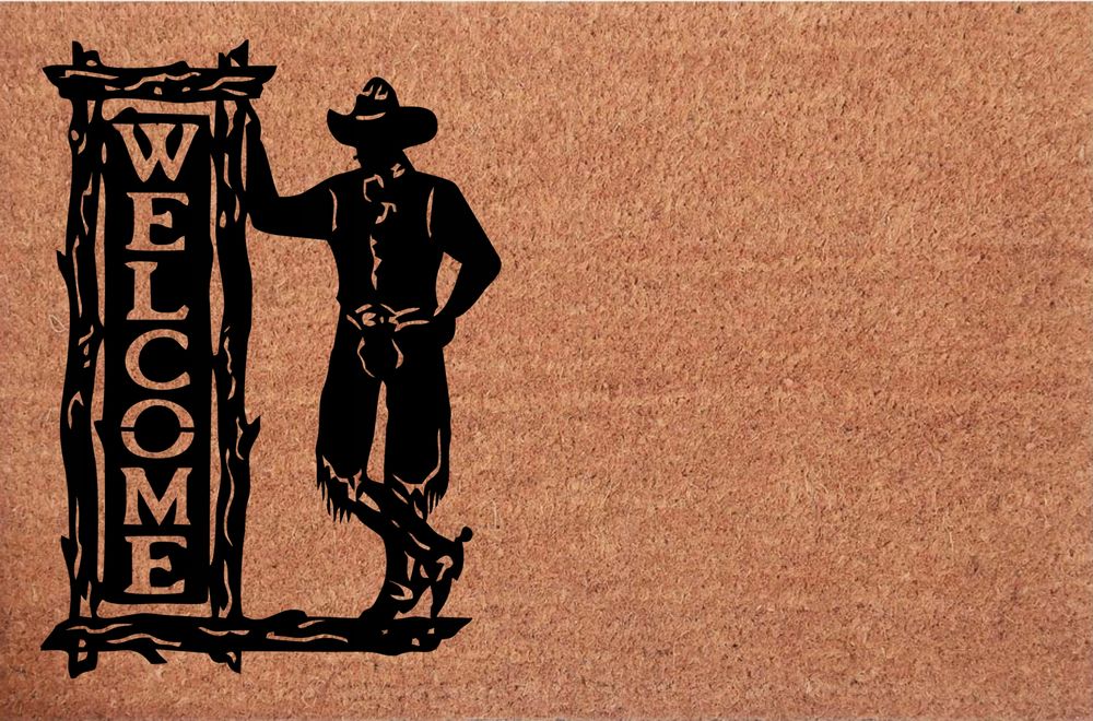 Wycieraczka kokosowa pod drzwI Welcome Cowboy Dziki Zachód Prezent