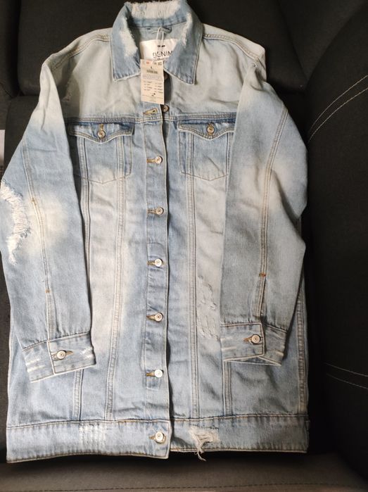 Піджак джинсовий новий жіночий подовжений 46-48розмір