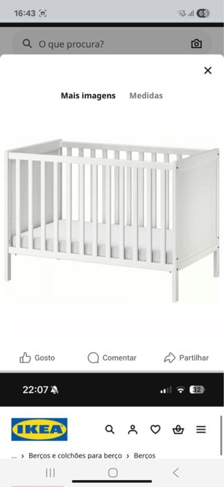 Vendo cama bebe  ikea
