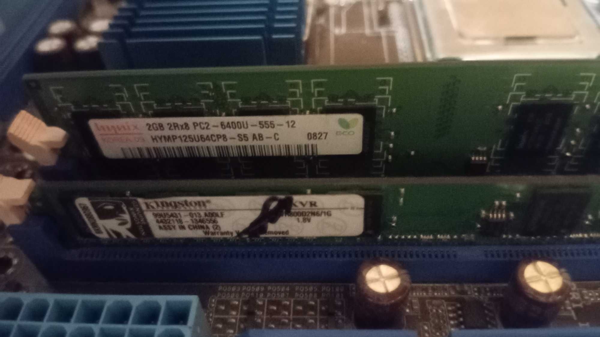 Продам комплект материнскую плату lga775 процессор интел е7400 3gbddr3