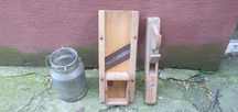 Kanka, strug, szatkownica do kapusty PRL #vintage #retro #wieś
