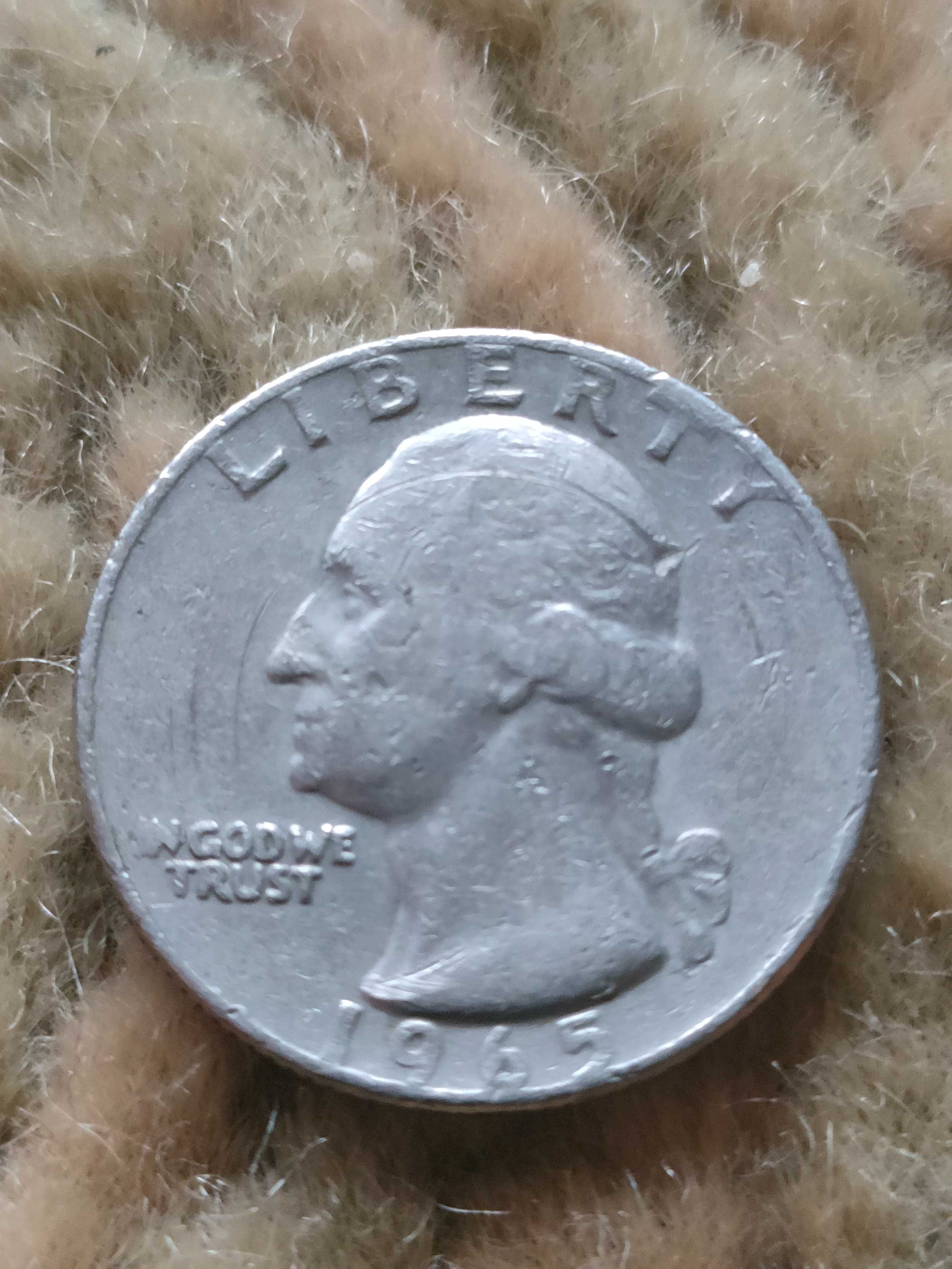 moeda quarter dollar 1965 rara