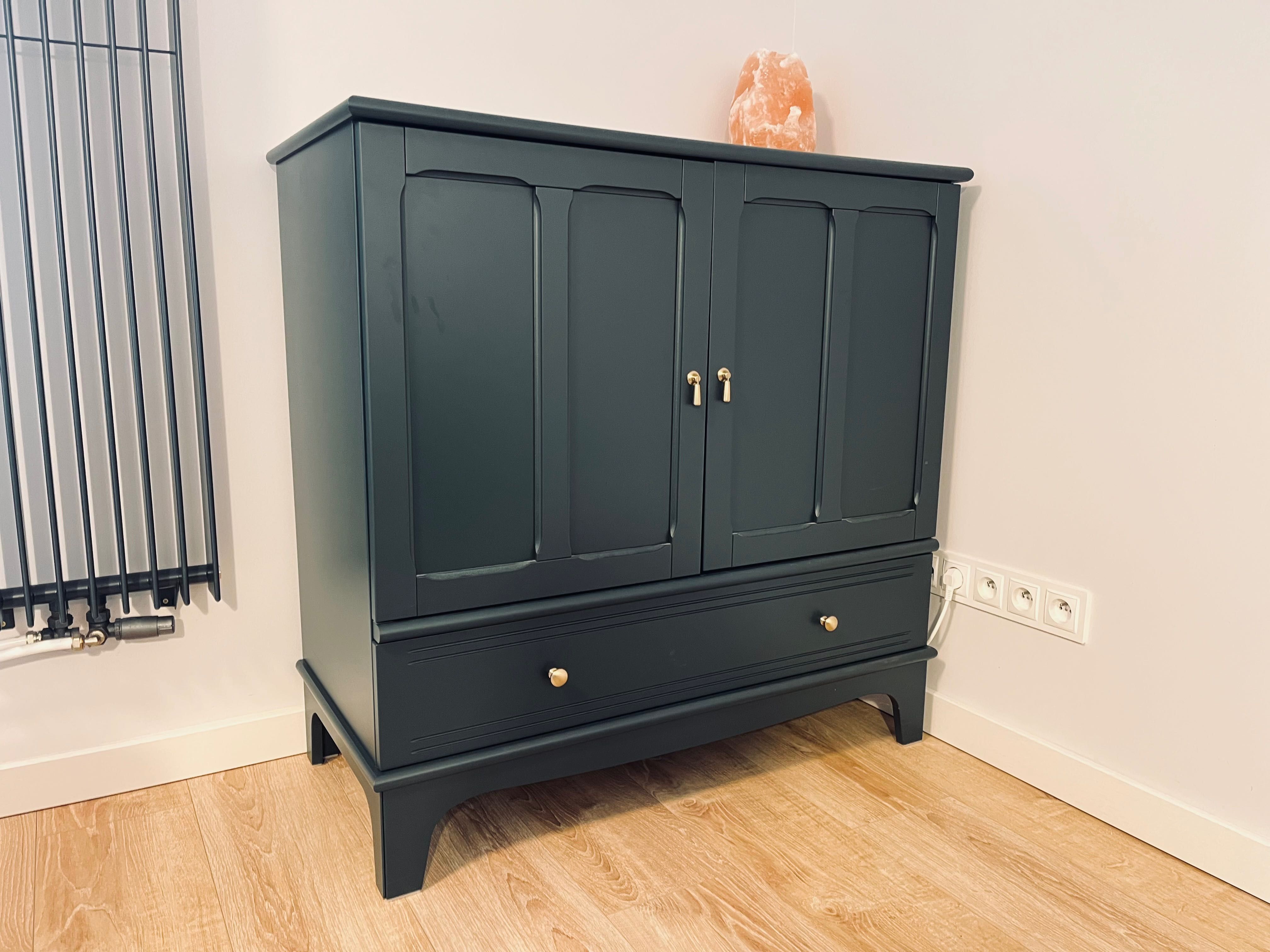 IKEA LOMMARP Szafka Komoda, ciemnoniebieski-zielony, 50x102x101 cm