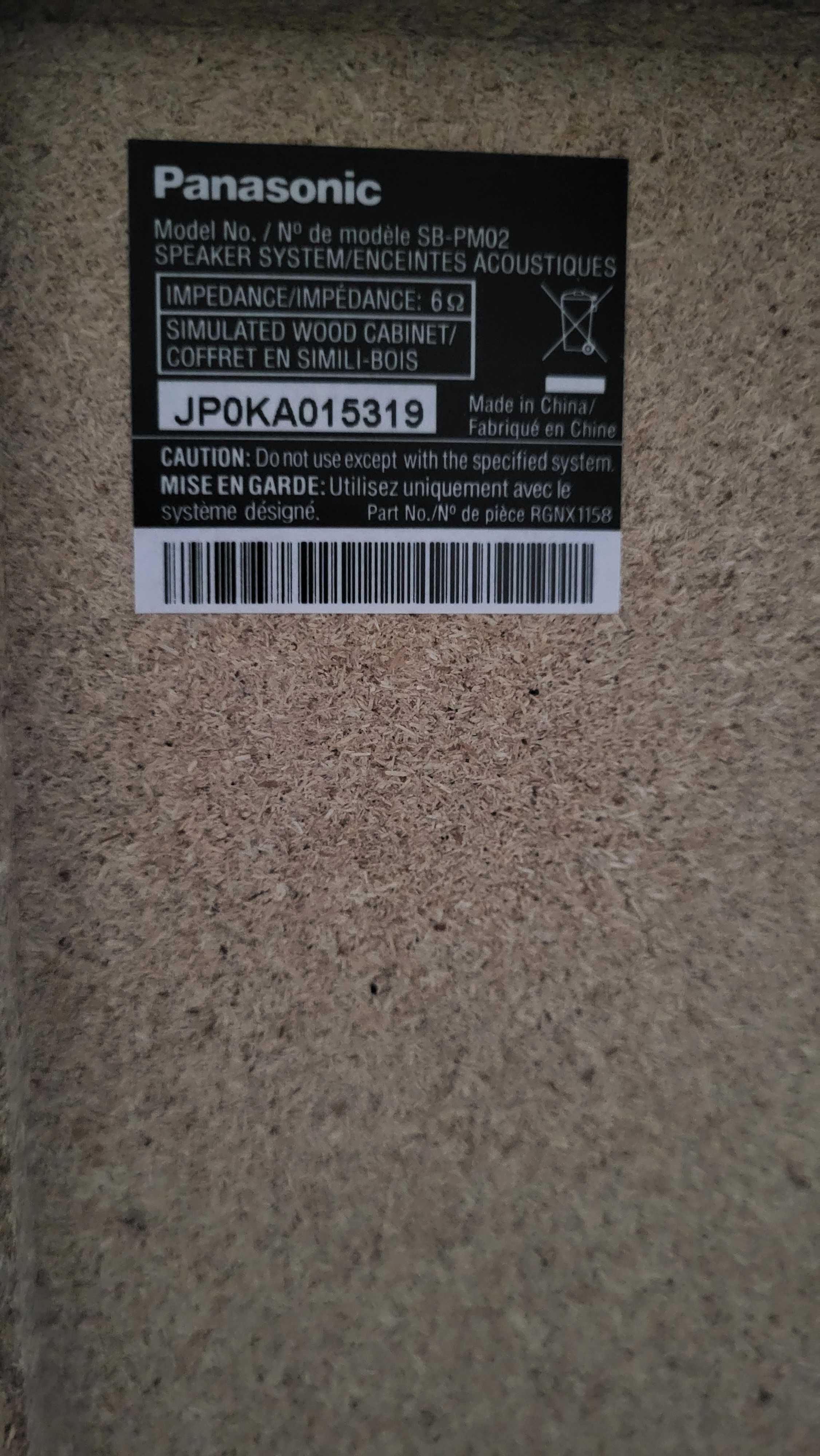 PANASONIC mikrowieża FM RDS, CD, mp3, USB - głośniki i pilot - komplet